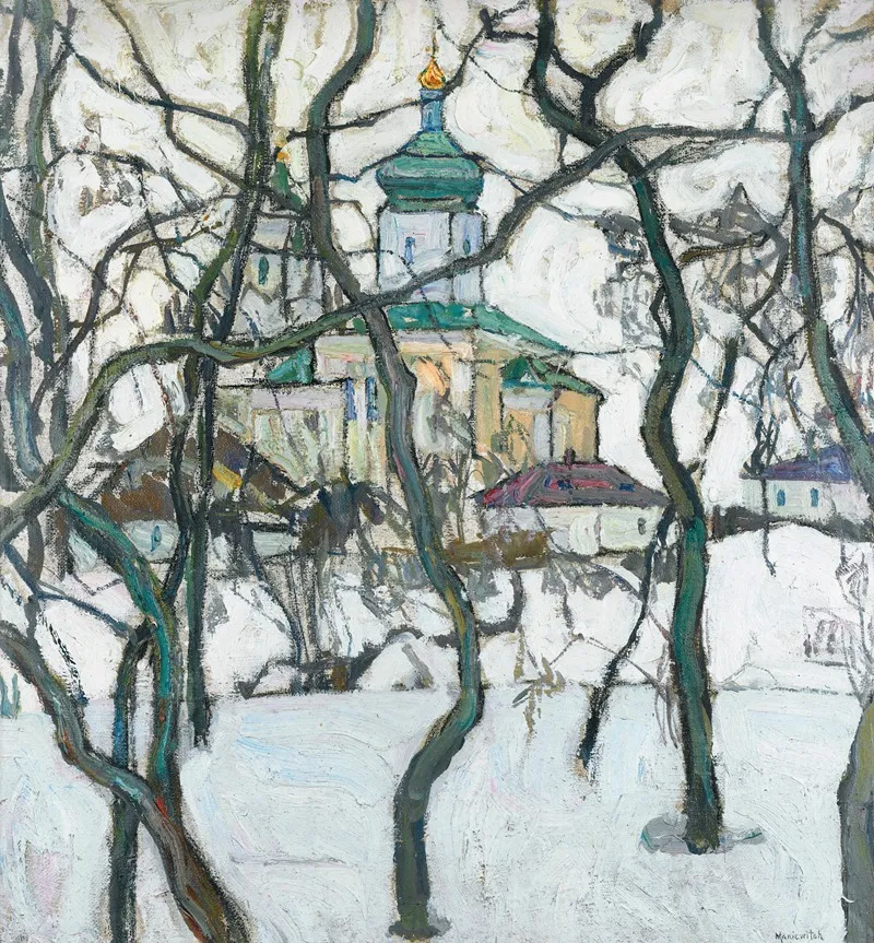 Scène d'hiver avec église (1911)