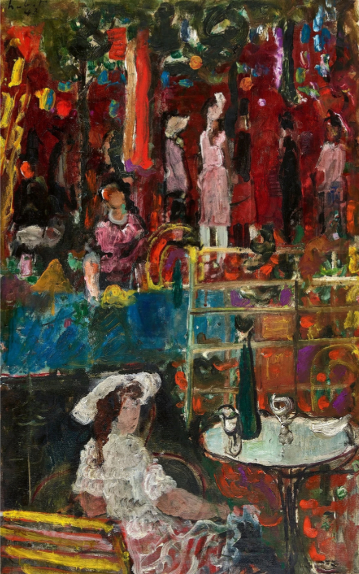 Terrasse de jardin du café, 1943