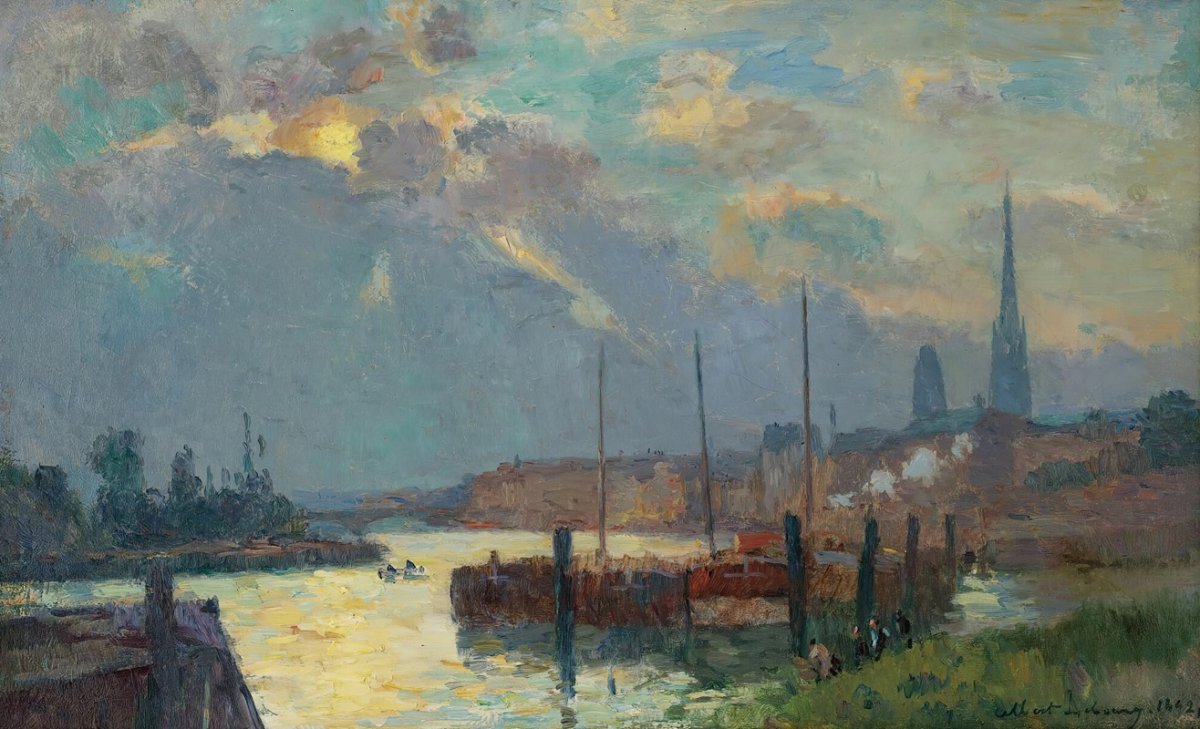 Le Port et la cathédrale de Rouen (1892)