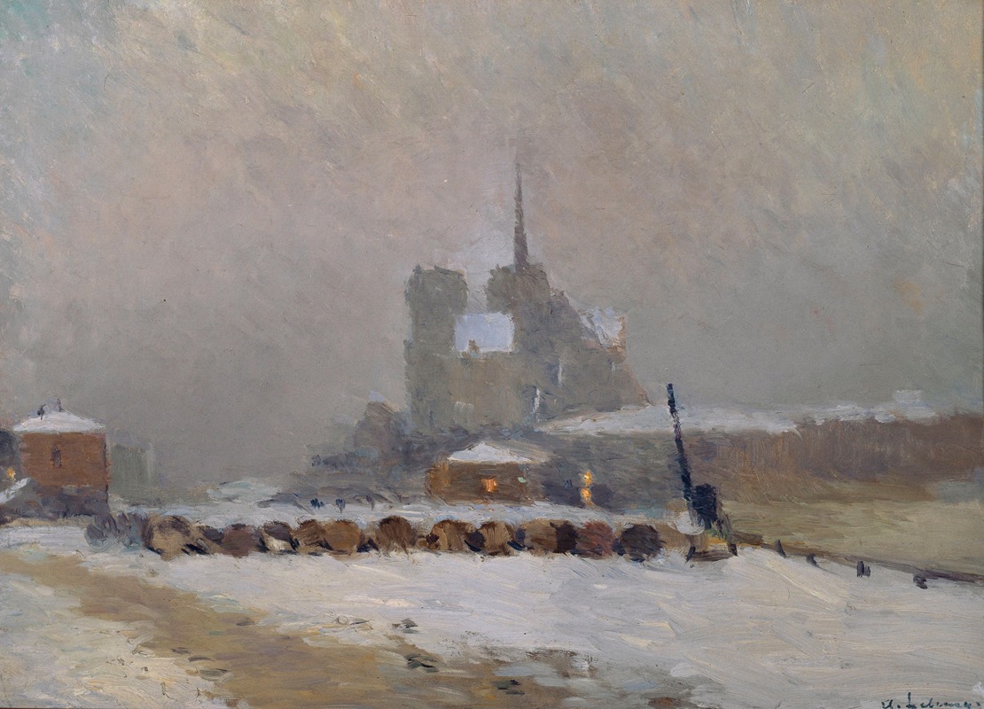 Notre-Dame de Paris, effet de neige, le soir (1897)