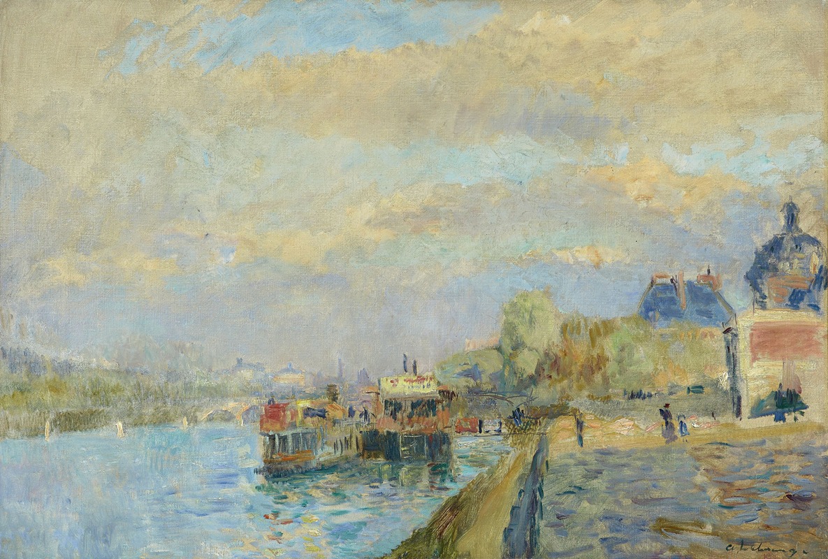 Paris, péniches à quai