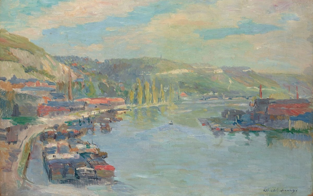 Rouen, la Seine et le Pré aux loups