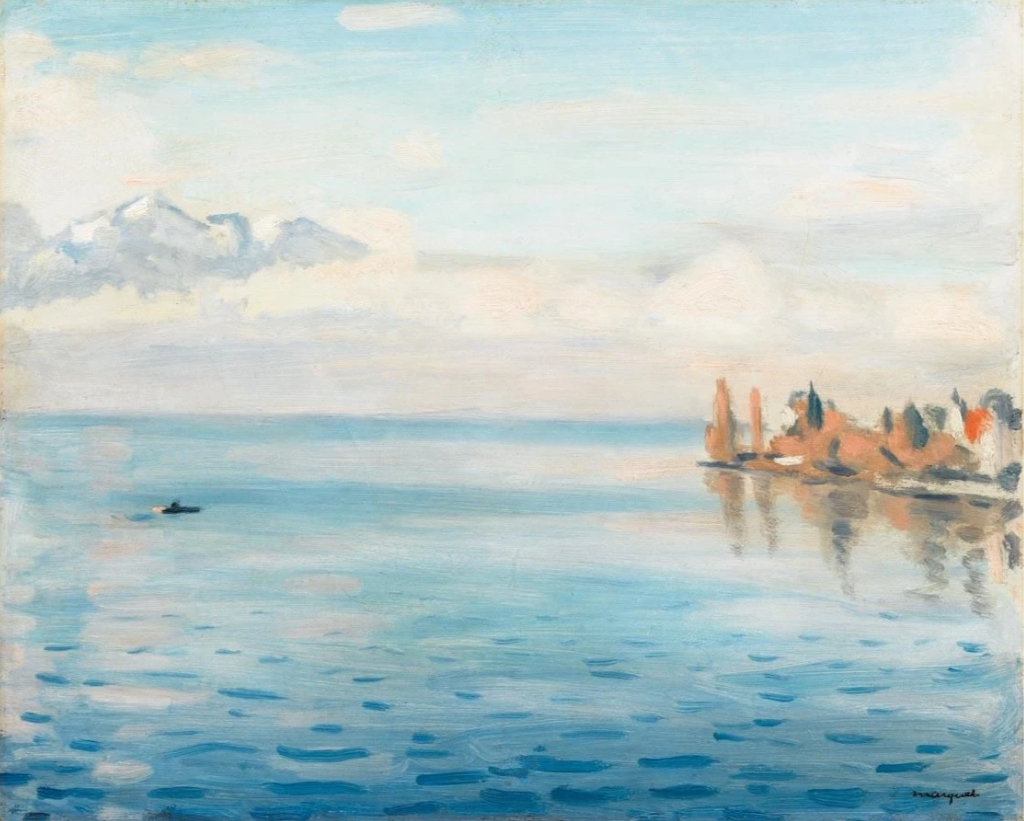 Vue de la France depuis Montreux