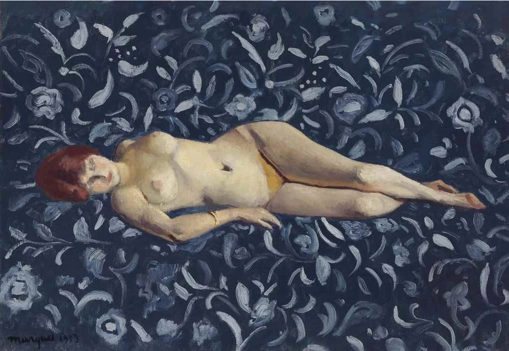 Nu sur fond bleu, 1913