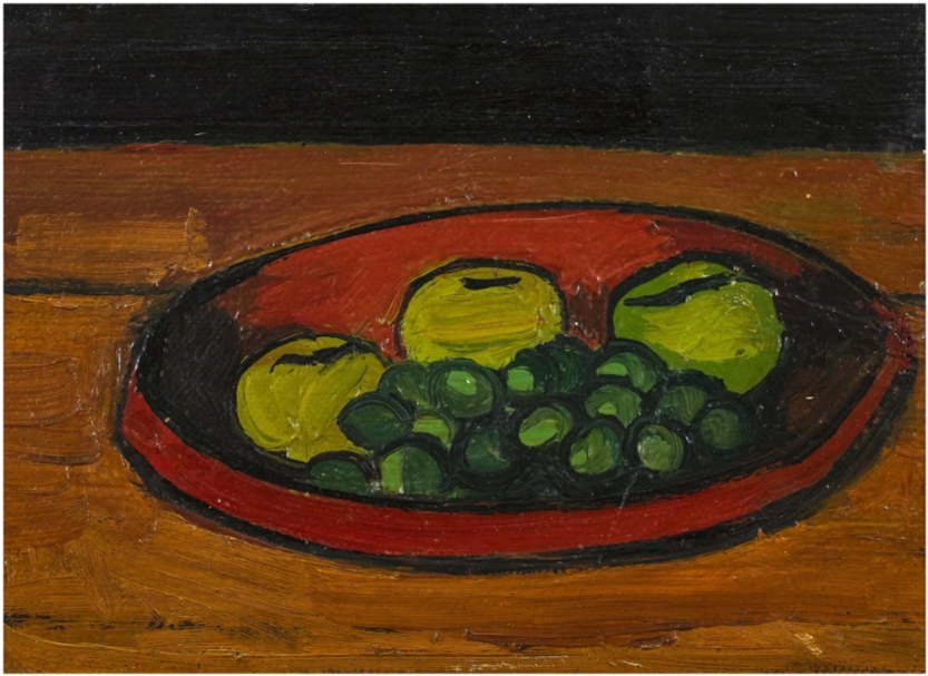 L'assiette rouge, 1949