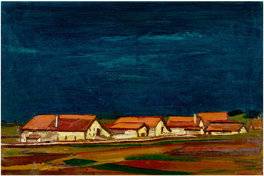 Paysage au ciel bleu foncé, 1965