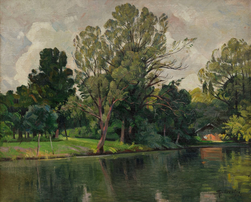Arbres au bord de la rivière, 1943