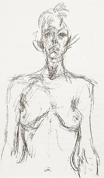 Nu assis - Buste de nu - Tête d'homme, 1961 