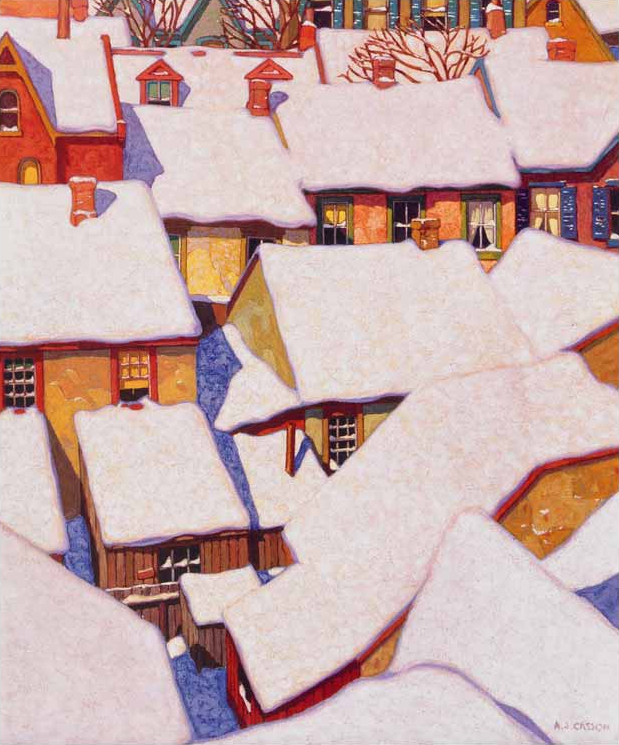 Les toits des maisons du quartier, 1924