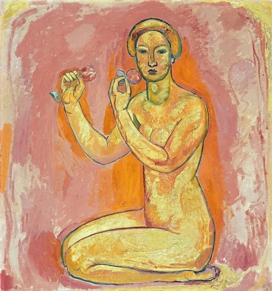 Nu féminin agenouillé, 1958