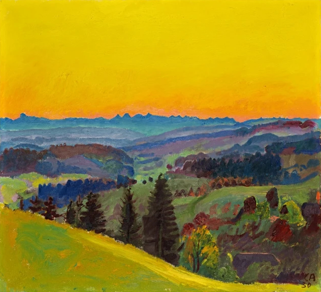 Vue de la Lueg au crépuscule, 1930