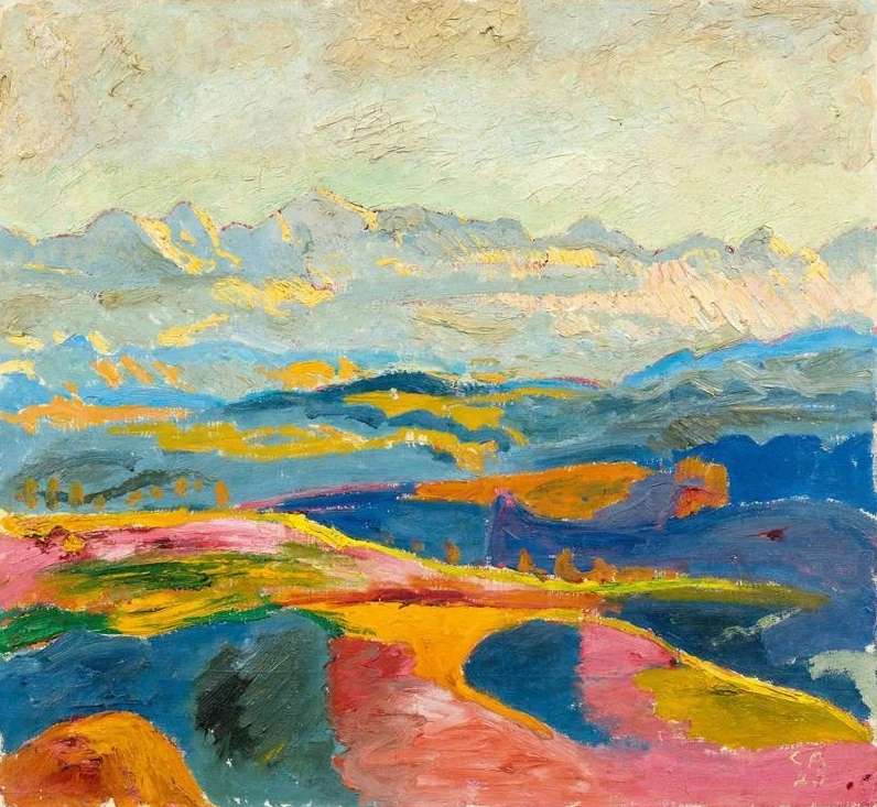 Vue sur les Alpes bernoises, 1925