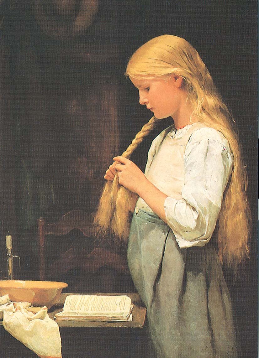 Fille tressant ses cheveux, 1887