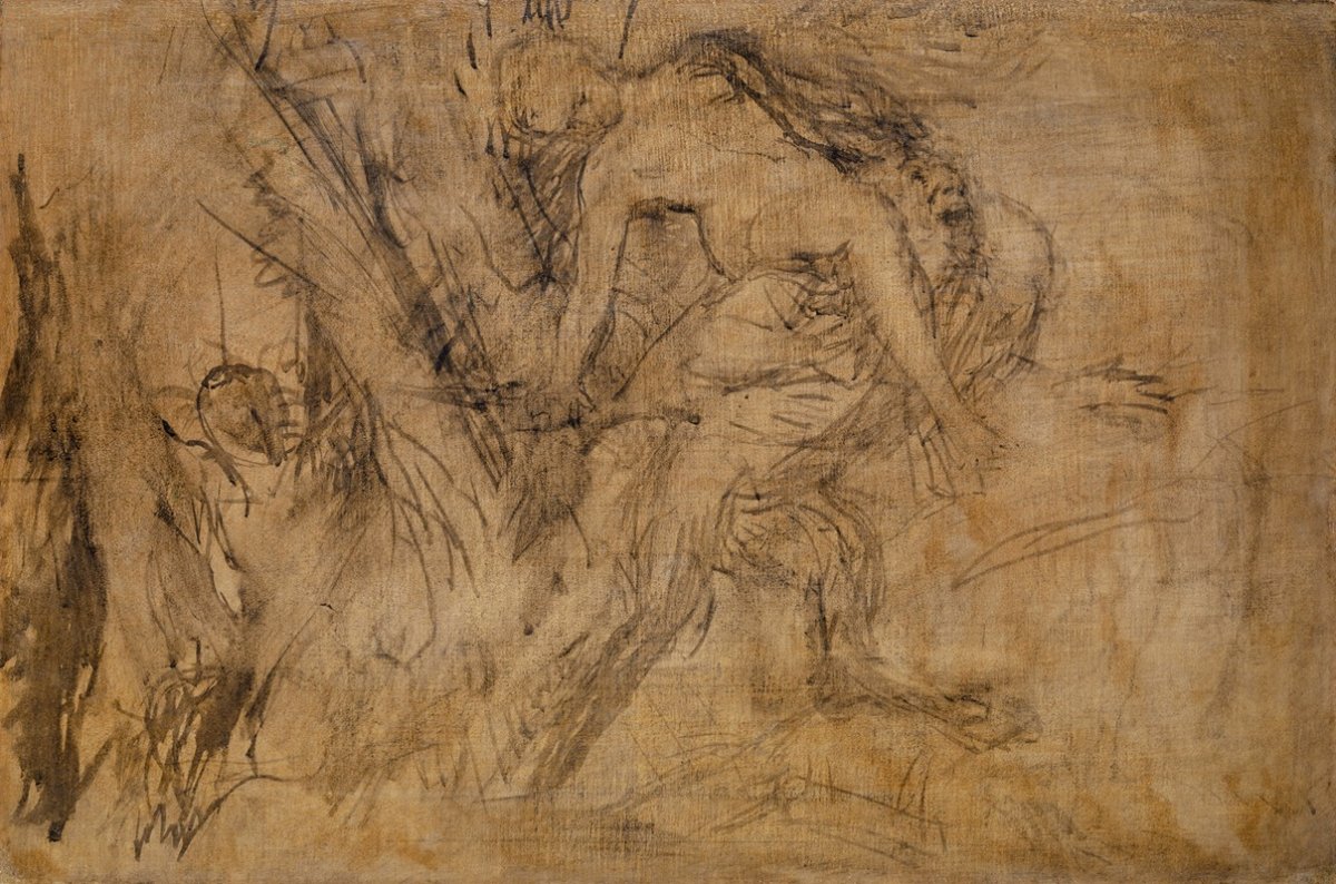 Étude pour « Nymphe sur les épaules de Pan » (1874)