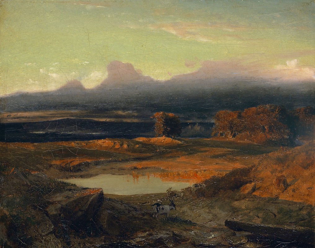 Paysage au coucher du soleil, 1849