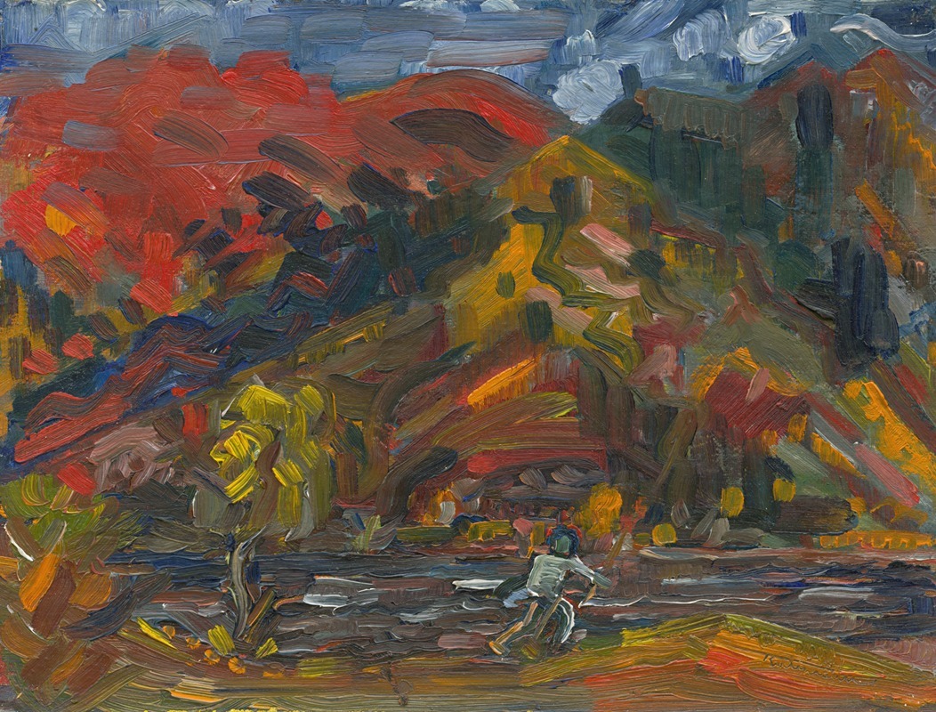 Homme au bord de la rivière (1930-1939)