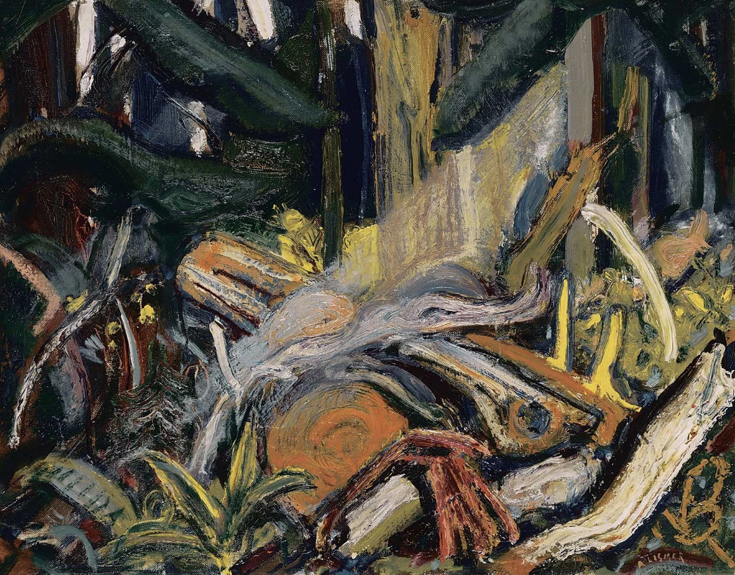 Forêt horizontale foncée