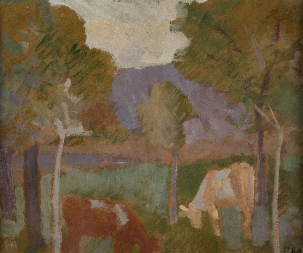 Vaches au bord du lac