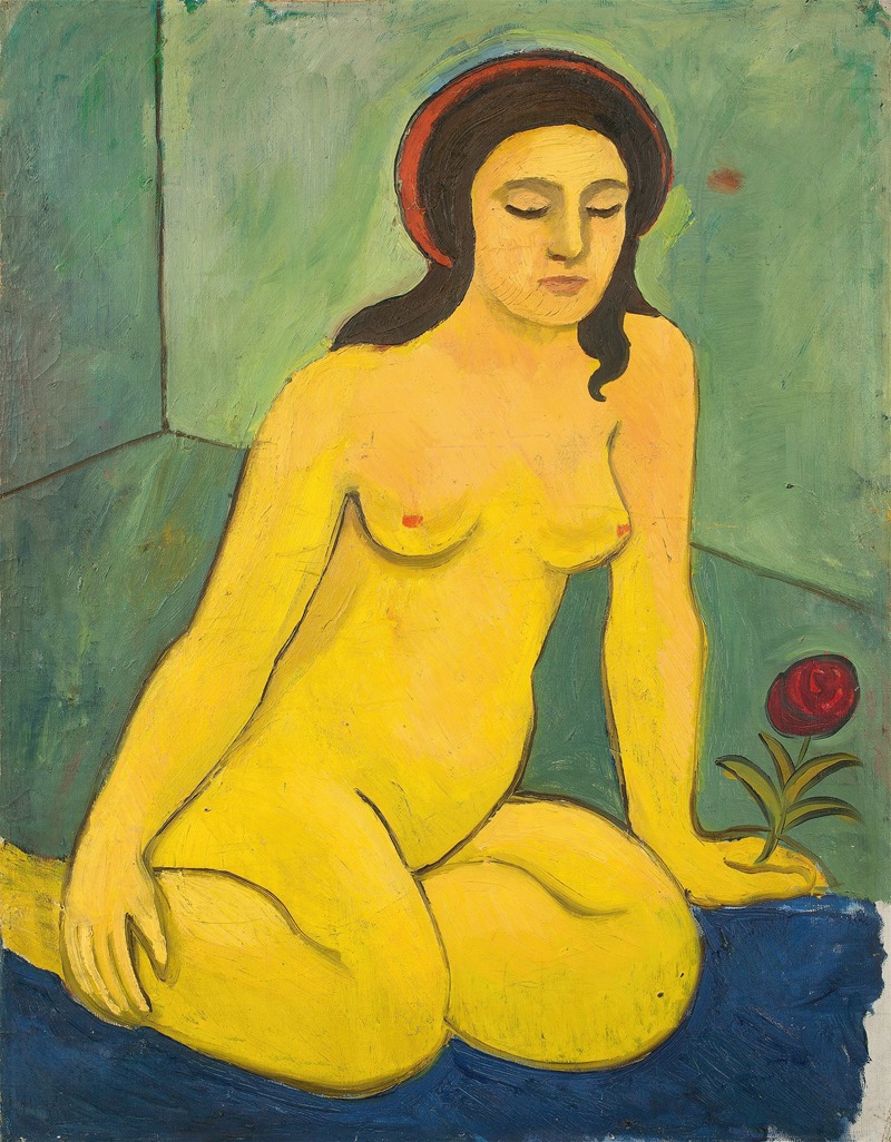 Jeune fille nue à la fleur rouge (1911)