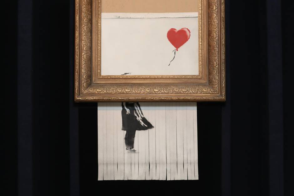La Fille au Ballon » autodétruite de Banksy