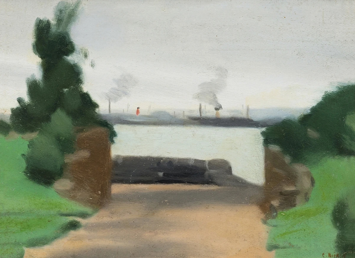 En face du port de Melbourne, vers 1924