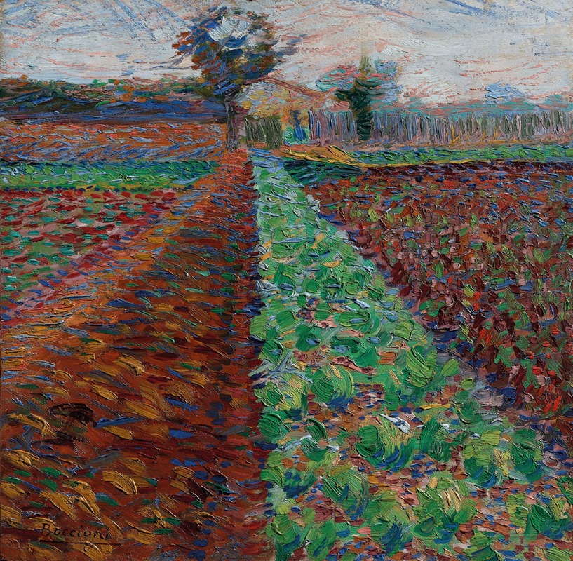 Champ avec arbres (1908)