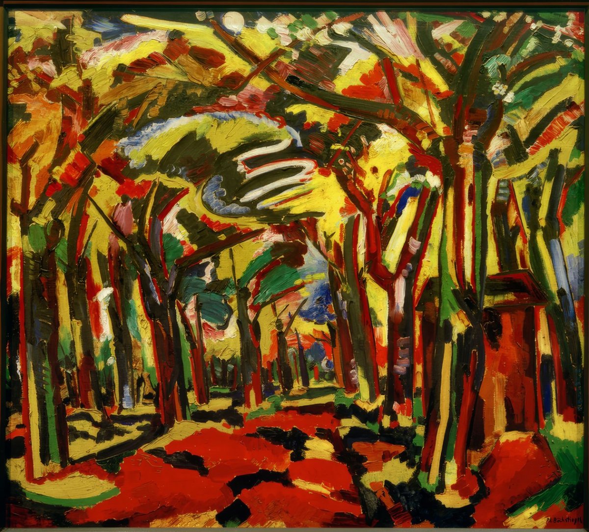 Cerisiers en fleurs à Cossebaude, 1920