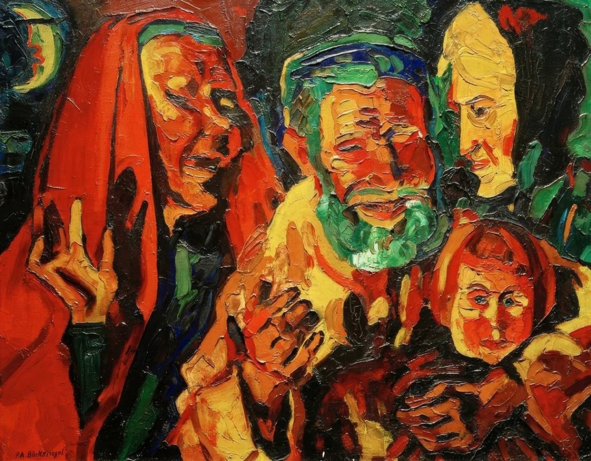 Paysans du soir, 1922