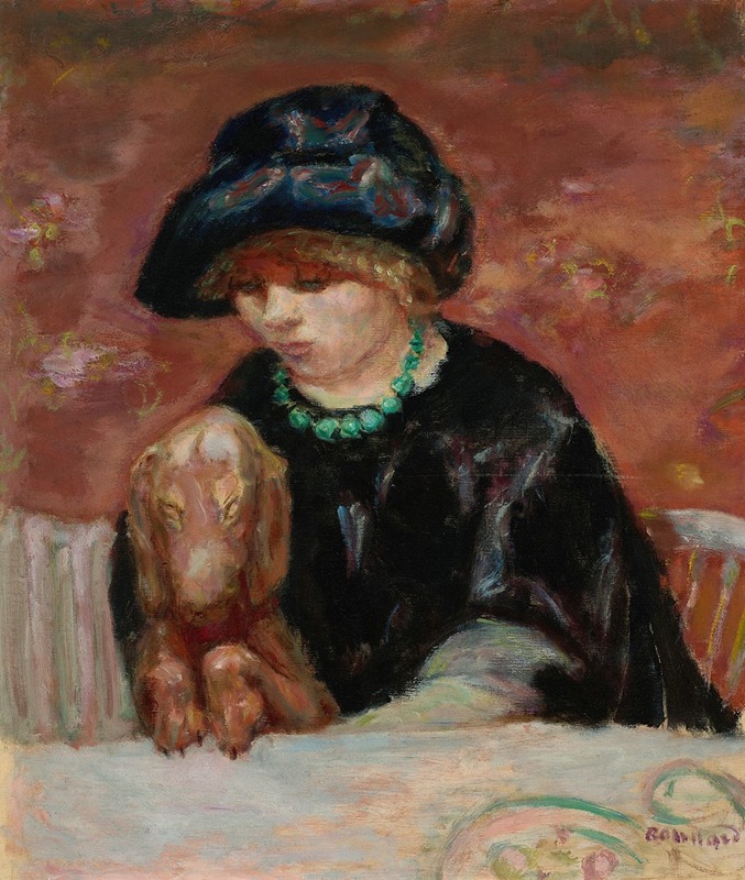 La femme au basset ou portrait de Marthe Bonnard au basset (environ 1912)
