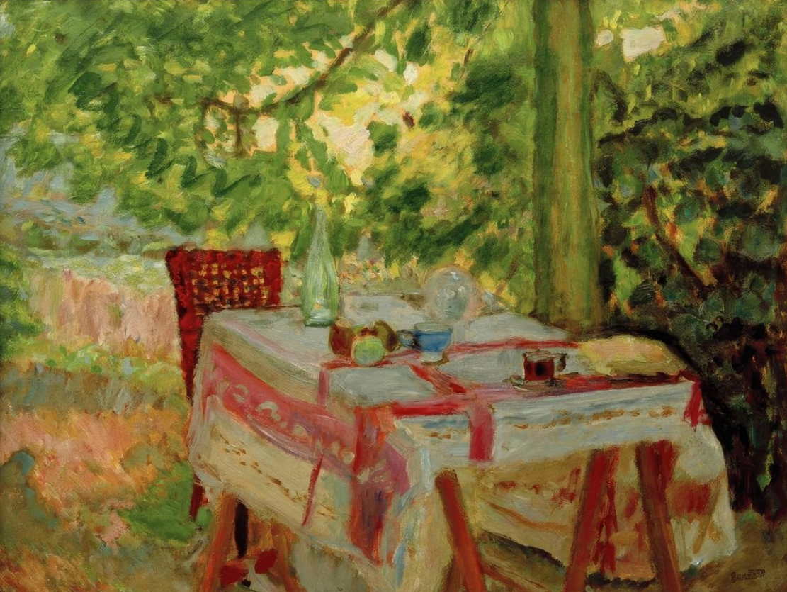 La table servie sous le tilleul, 1920