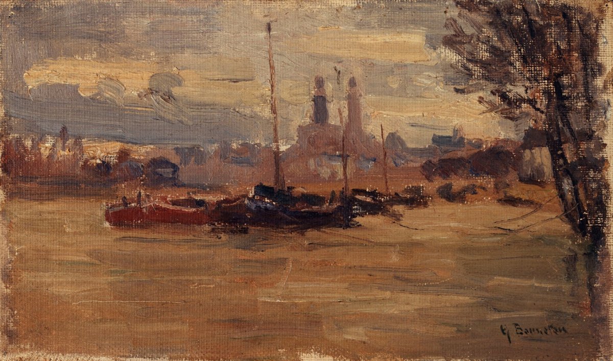 La Seine au pont des Invalides (inondations de 1910)
