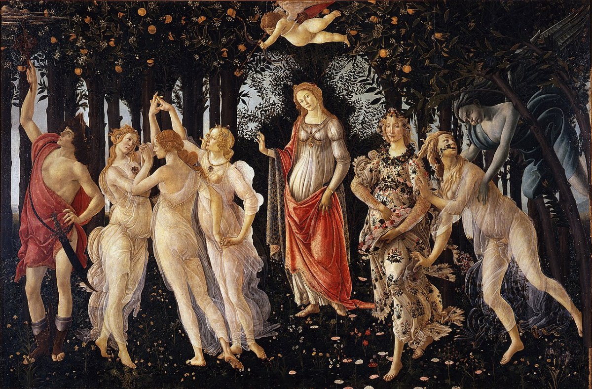 Le Printemps, 1478-1482, Galerie des Offices, Florence
