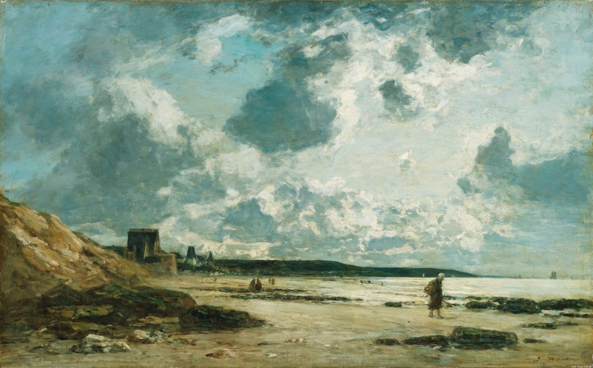 Trouville, les rochers noirs, vers 1860-1865