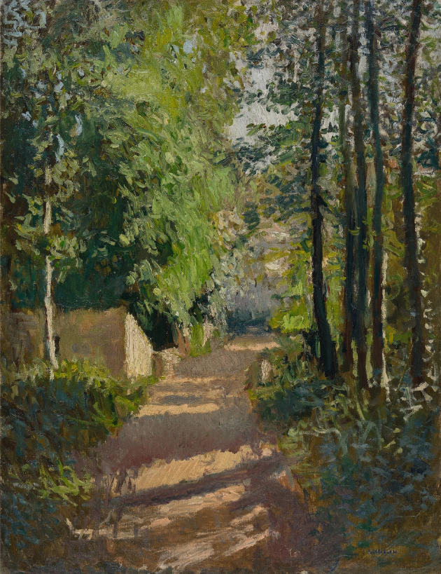 Allée sous-bois, Normandie, environ 1882