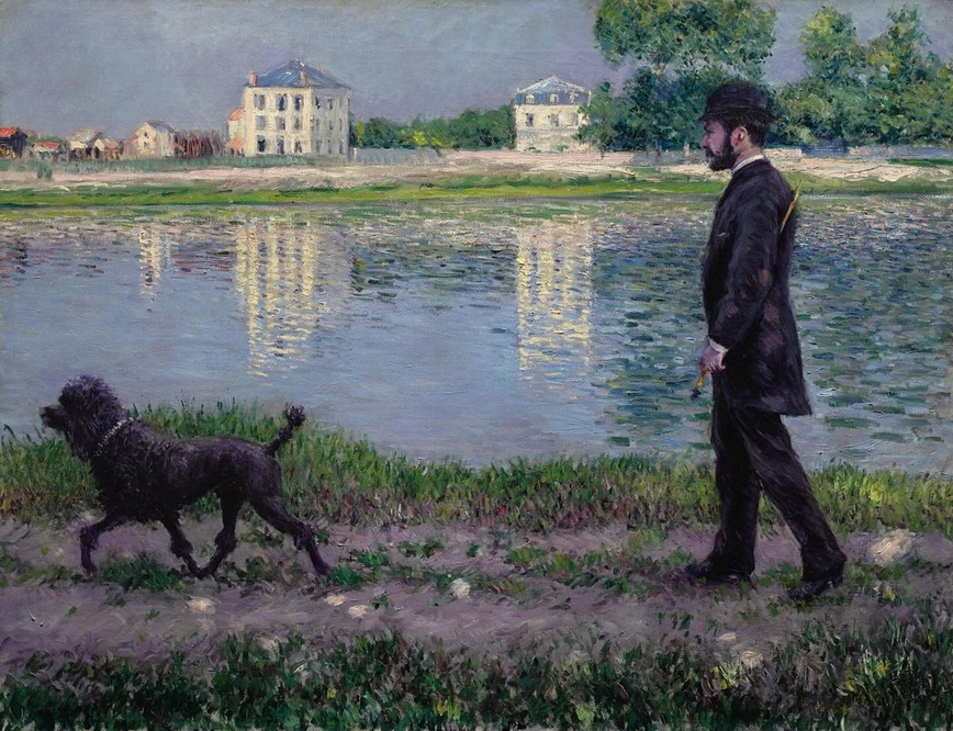 Richard Gallo et son chien Dick, au Petit-Gennevilliers, huile sur toile, 116 x 89, 1884