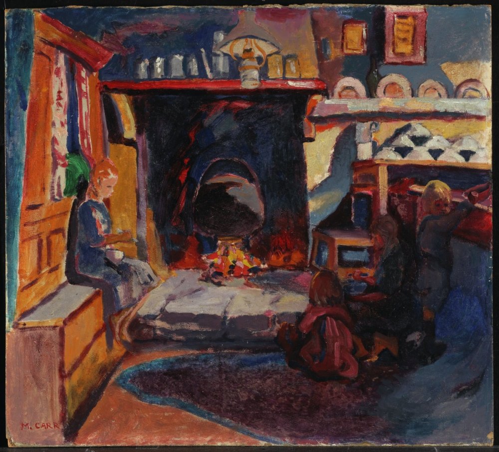 Quatre enfants dans une chaumière bretonne, 1911