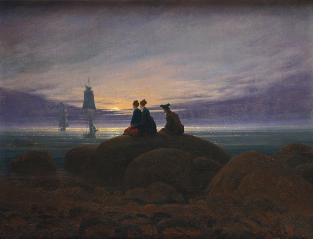 Lever de lune en bord de mer, 1822