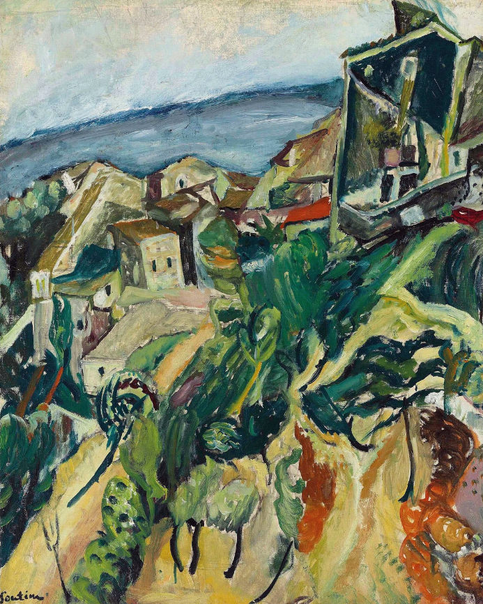 Maisons au bord de mer, 1918, huile sur toile, 67,4 x 53,8 cm