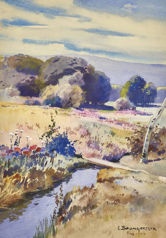 Paysage de ruisseau près d'Ins, 1904