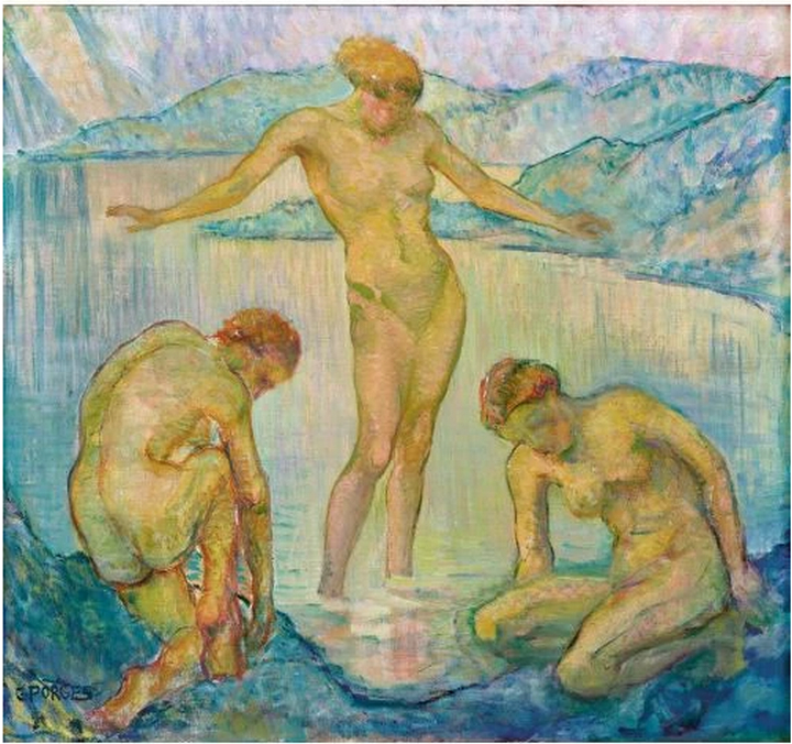 Baigneuses au lac de Sils