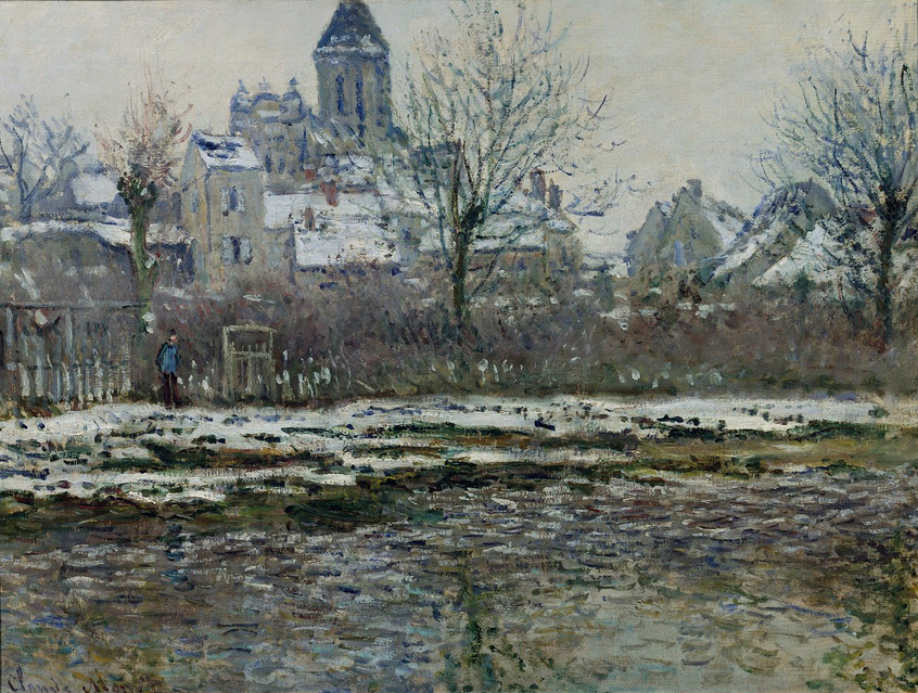 Eglise de Vetheuil sous la neige, 1878,1879