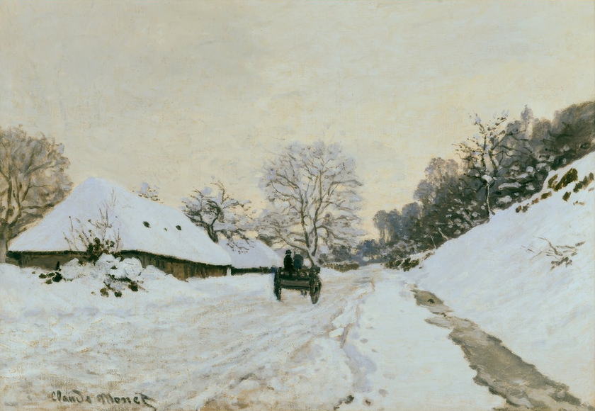 La charrette - Rue sous la neige à Honfleur, 1867