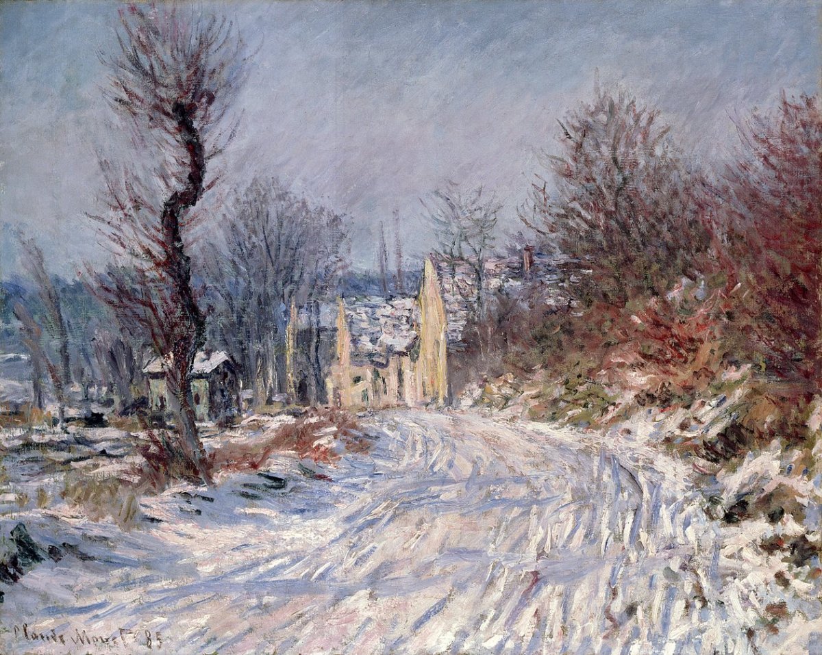 La route de Giverny, en hiver, 1885