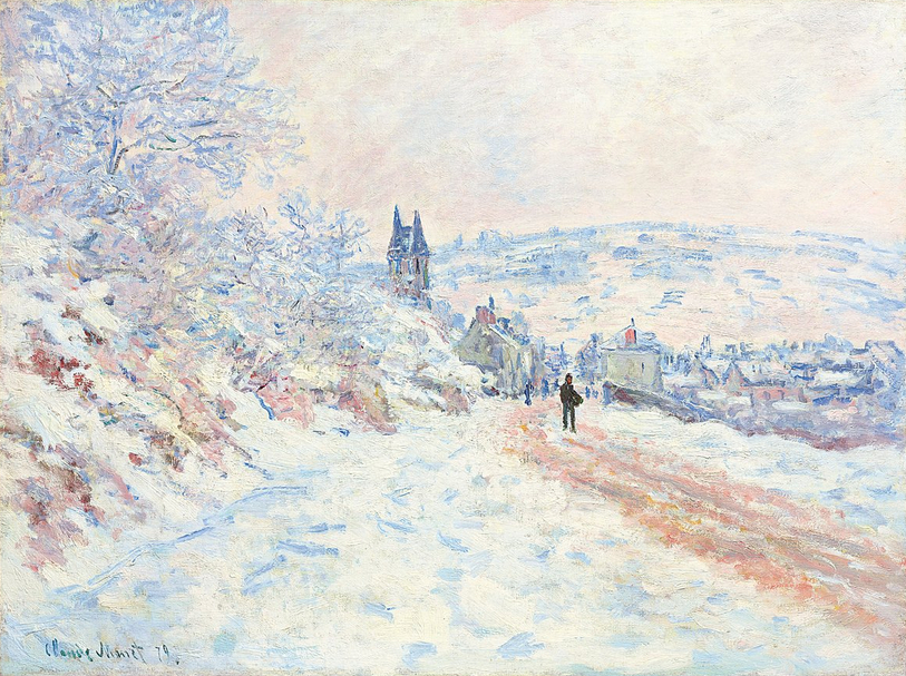 La route de Vétheuil, effet de neige, 1879