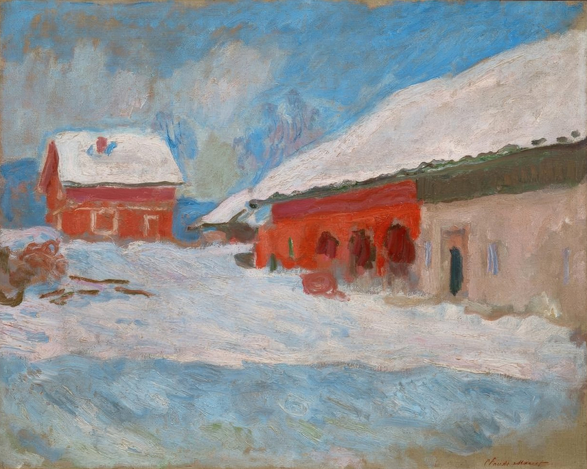 Les maisons rouges de Björnegaard (Norvège) 1895