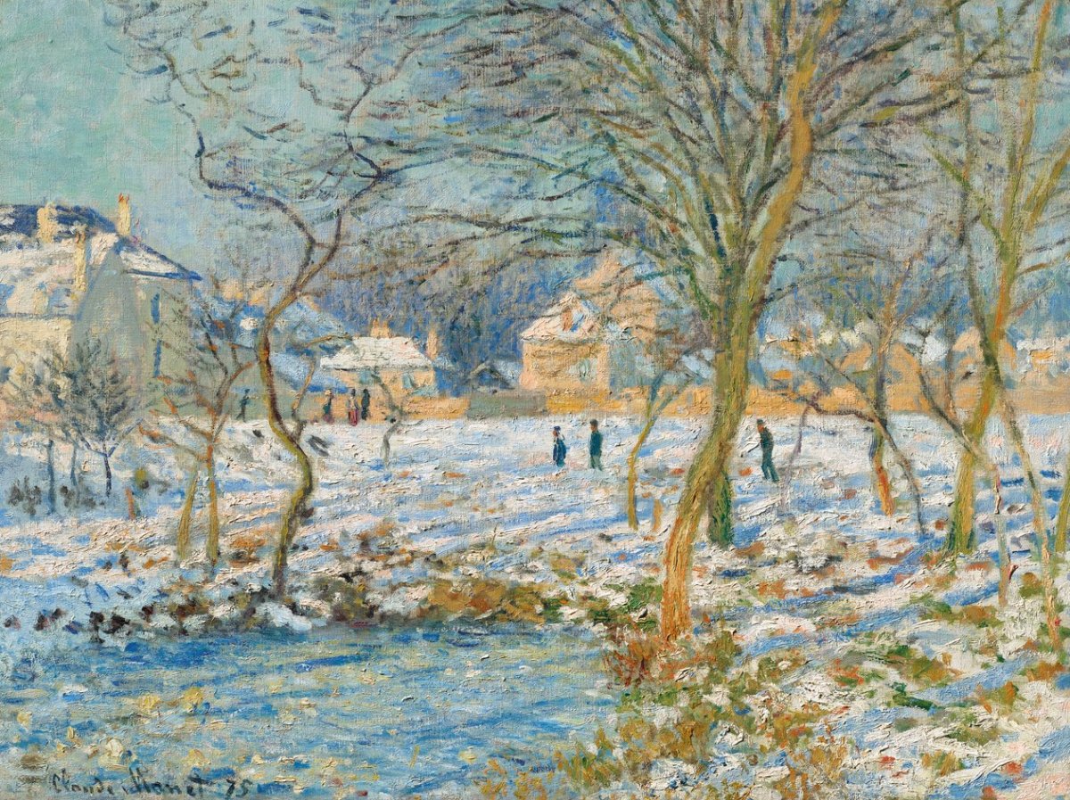 L'étang, effet de neige