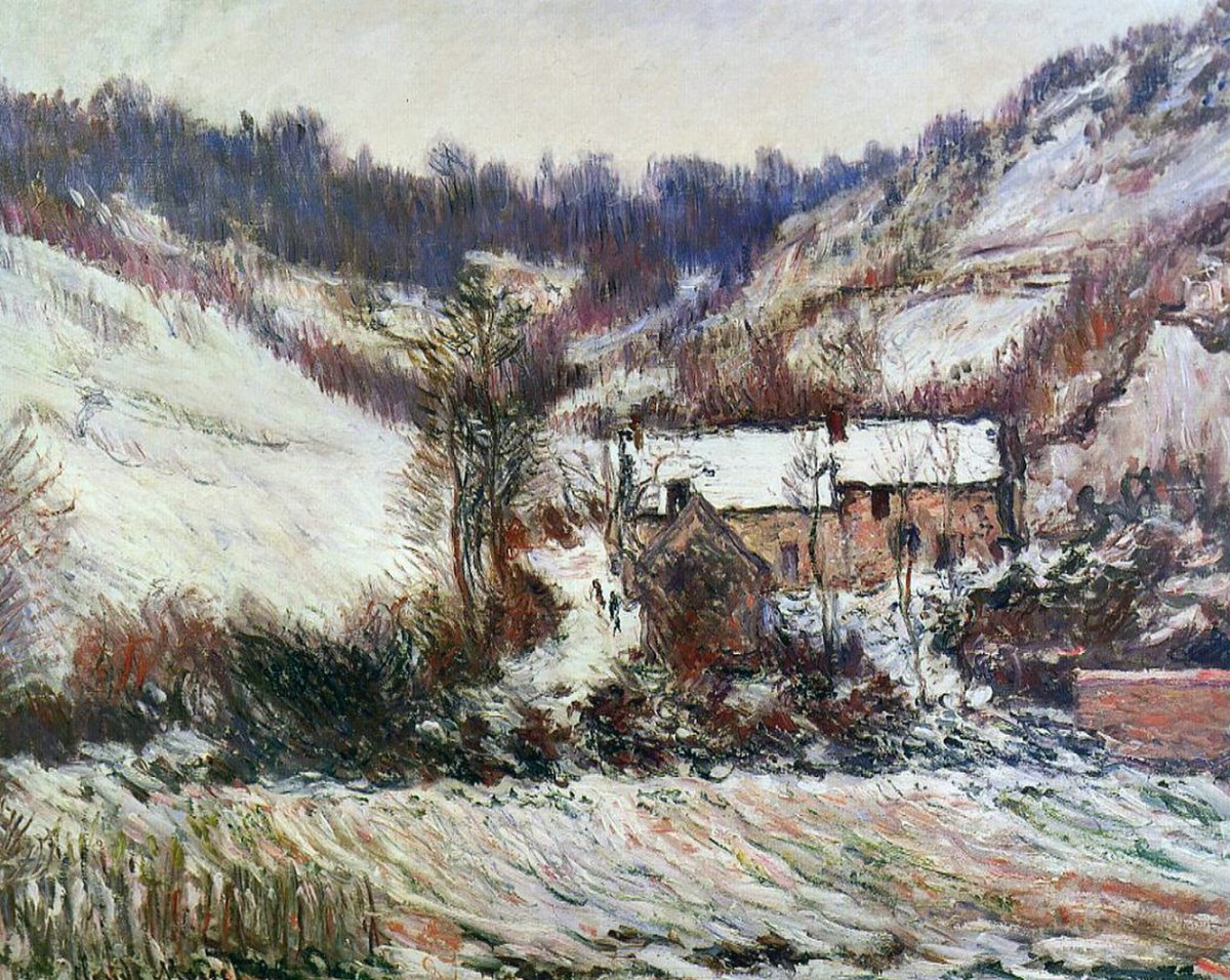 Neige près des falaises en Normandie, vers 1885-86 