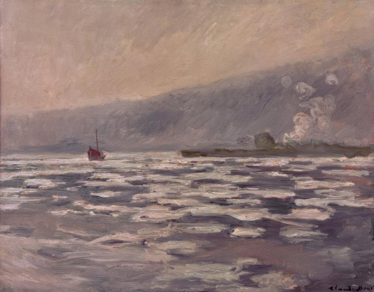 Panneaux de glace à l'écluse de Port-Villez 