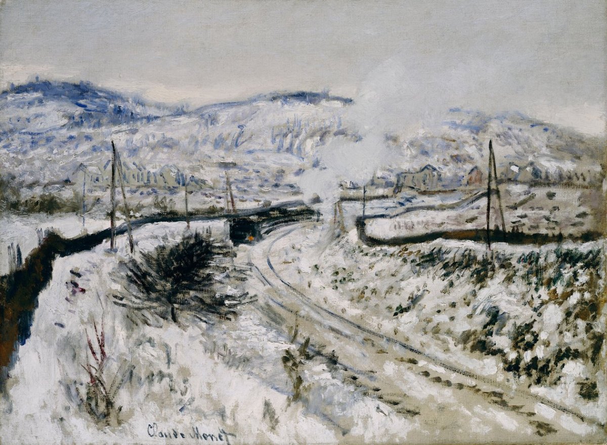 Train dans la neige à Argenteuil, 1875
