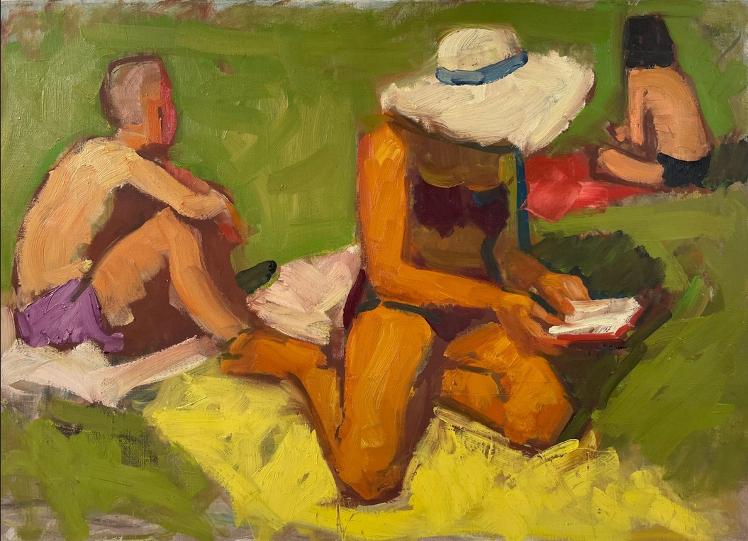À la piscine en plein air